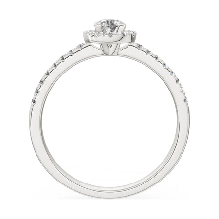 GREMARI Seven Icon round-cut natural diamond engagement ring in 14K white gold, 0.30 ct