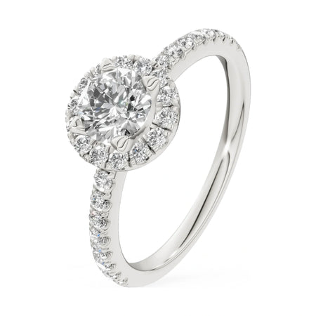 0.50 ct round-cut natural diamond GREMARI Seven Icon engagement ring in 14K white gold