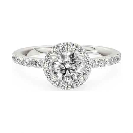 GREMARI Seven Icon 14K white gold engagement ring with 0.50 ct round-cut natural diamond