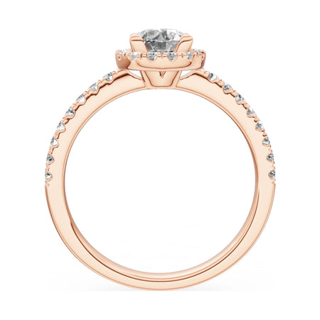 GREMARI Seven Icon round-cut natural diamond engagement ring in 14K rose gold, 0.50 ct
