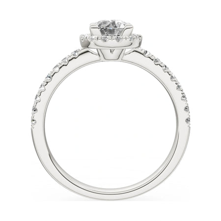 GREMARI Seven Icon round-cut natural diamond engagement ring in 14K white gold, 0.50 ct