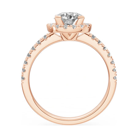 GREMARI Seven Icon round-cut natural diamond engagement ring in 14K rose gold, 1.00 ct