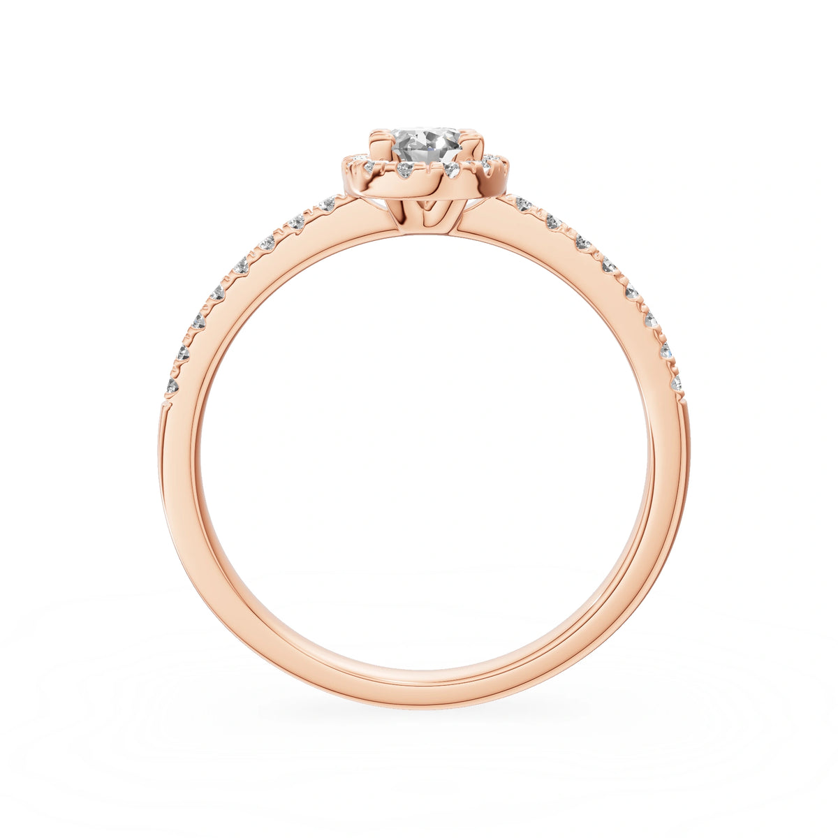 Gremari Seven Icon zásnubný prsteň z ružového zlata s 0,30 ct lab-grown diamantom – Oval