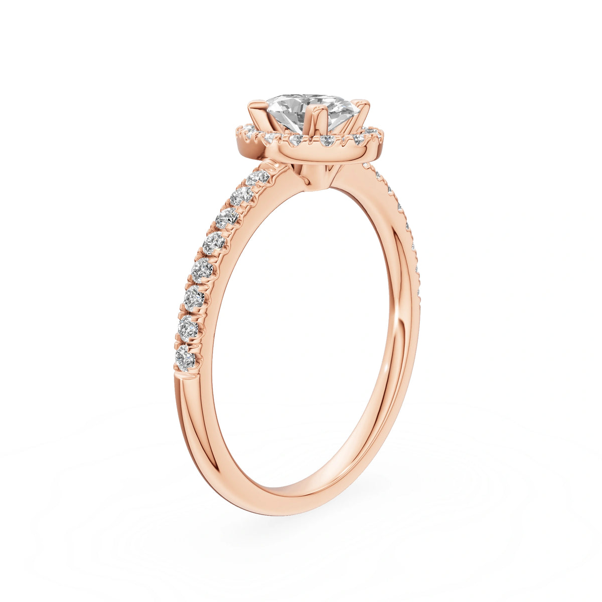 Gremari Seven Icon zásnubný prsteň z ružového zlata s 0,50 ct lab-grown diamantom – Oval