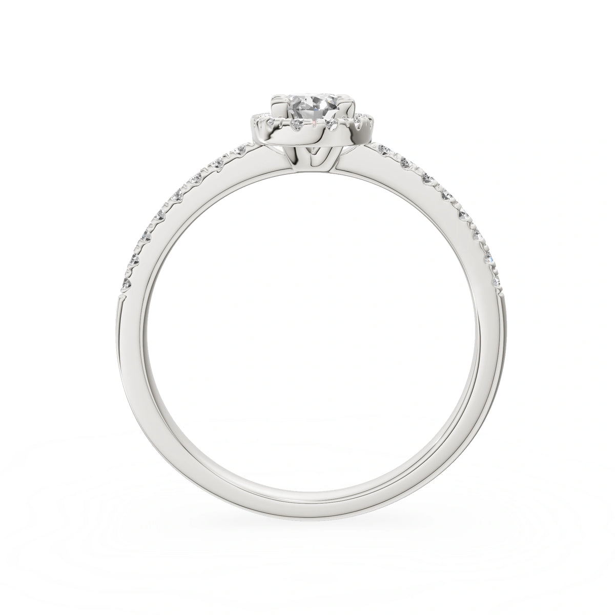 Gremari Seven Icon zásnubný prsteň z bieleho zlata s 0,30 ct lab-grown diamantom – Oval