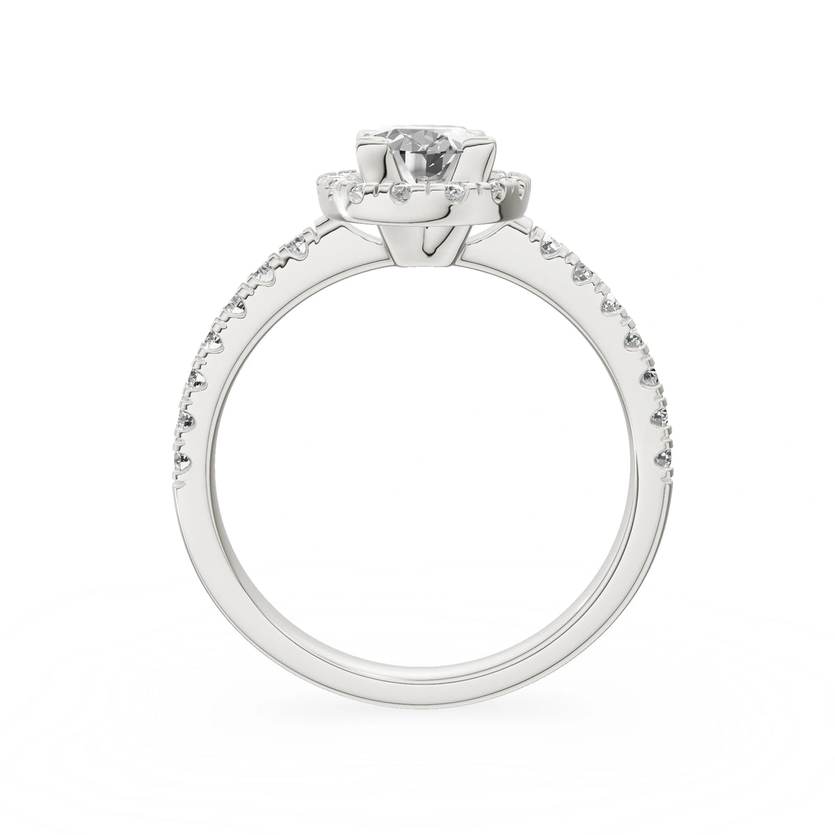 Gremari Seven Icon zásnubný prsteň z bieleho zlata s 1,00 ct lab-grown diamantom – Oval