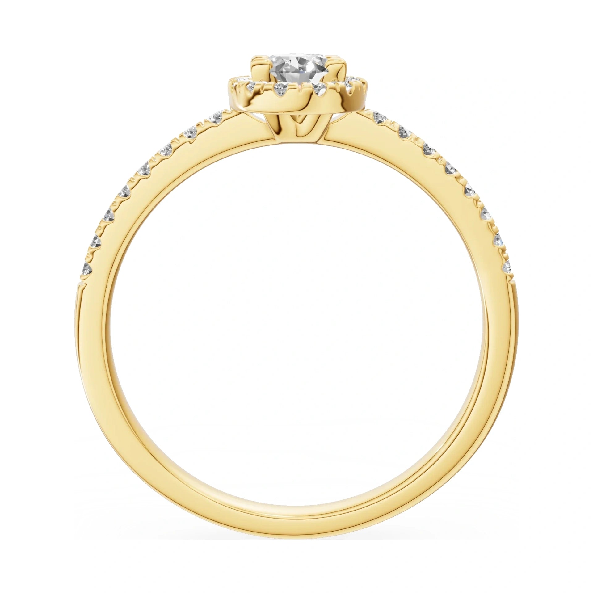 GREMARI Seven Icon oval-cut natural diamond engagement ring in 14K yellow gold, 0.30 ct