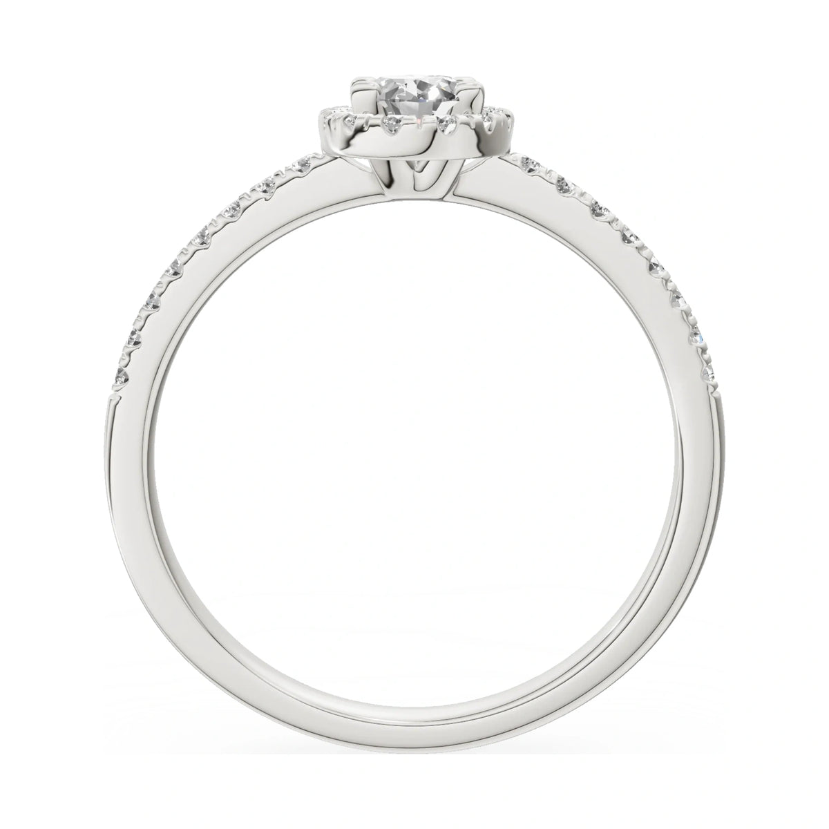 GREMARI Seven Icon oval-cut natural diamond engagement ring in 14K white gold, 0.30 ct