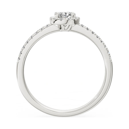 GREMARI Seven Icon oval-cut natural diamond engagement ring in 14K white gold, 0.30 ct