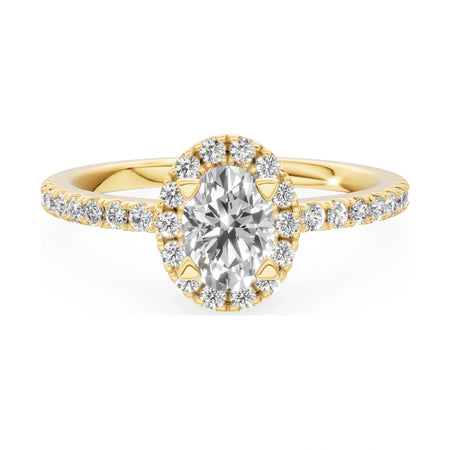 GREMARI Seven Icon 14K yellow gold engagement ring with 0.50 ct oval-cut natural diamond