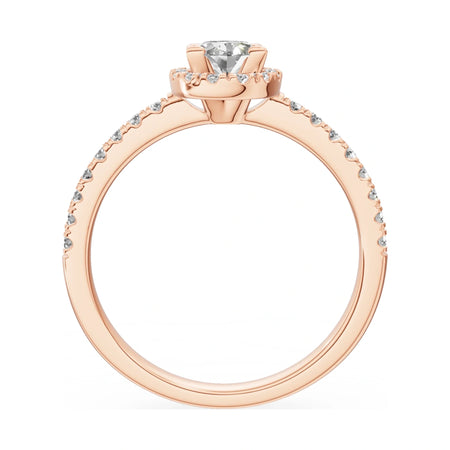 GREMARI Seven Icon oval-cut natural diamond engagement ring in 14K rose gold, 0.50 ct