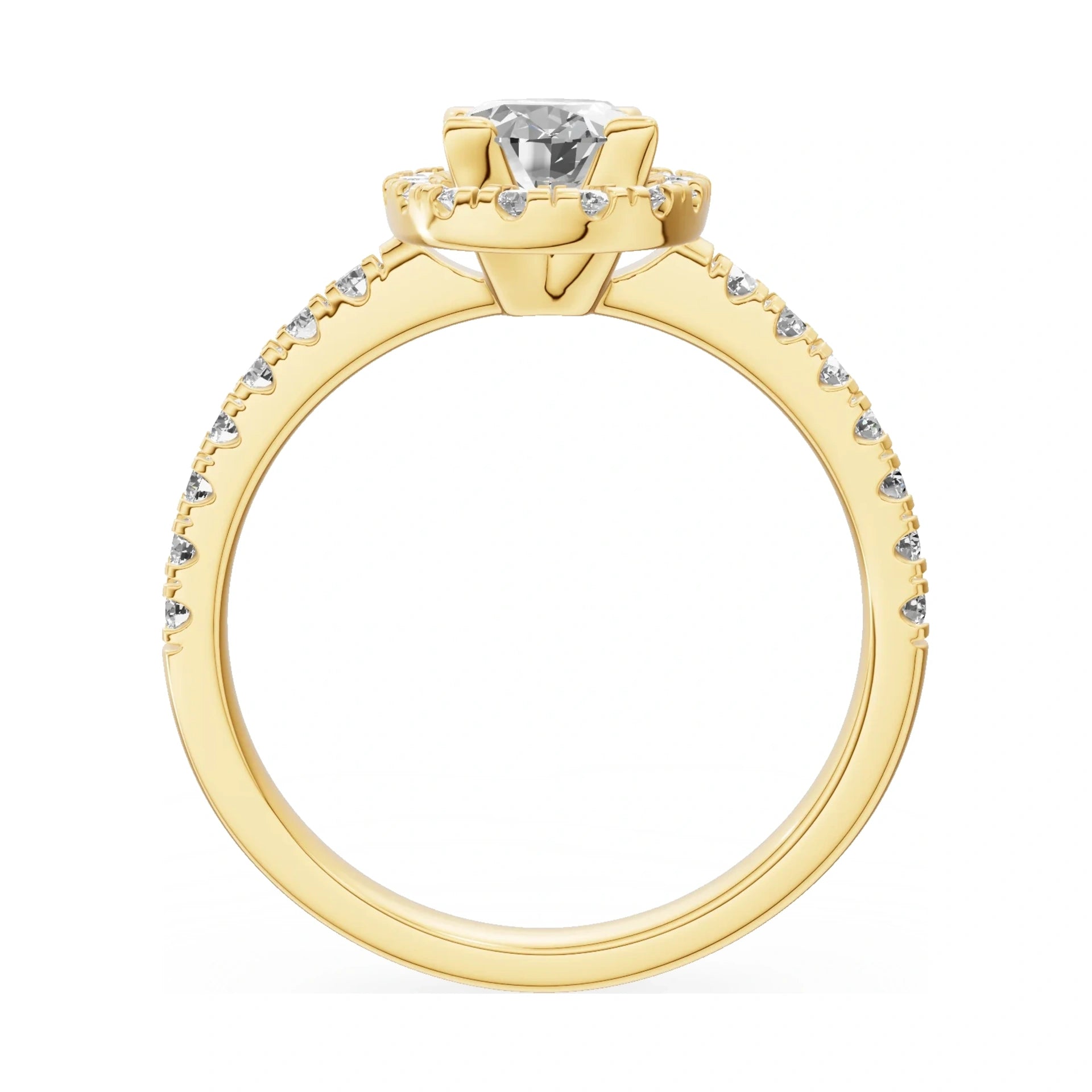 GREMARI Seven Icon oval-cut natural diamond engagement ring in 14K yellow gold, 1.00 ct