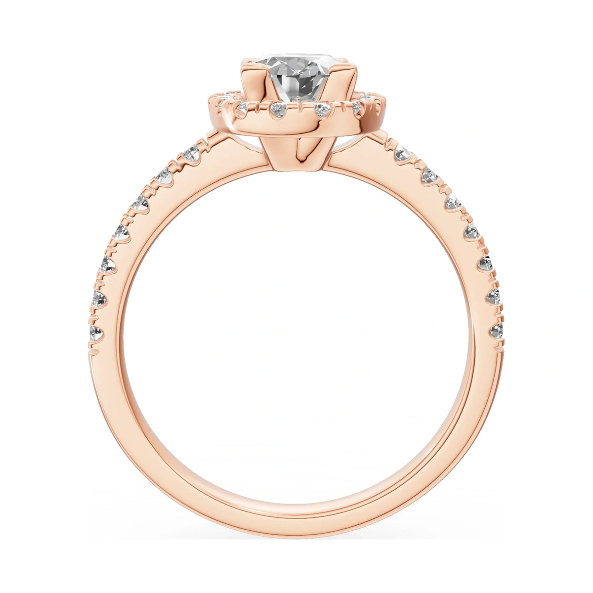 GREMARI Seven Icon oval-cut natural diamond engagement ring in 14K rose gold, 1.00 ct