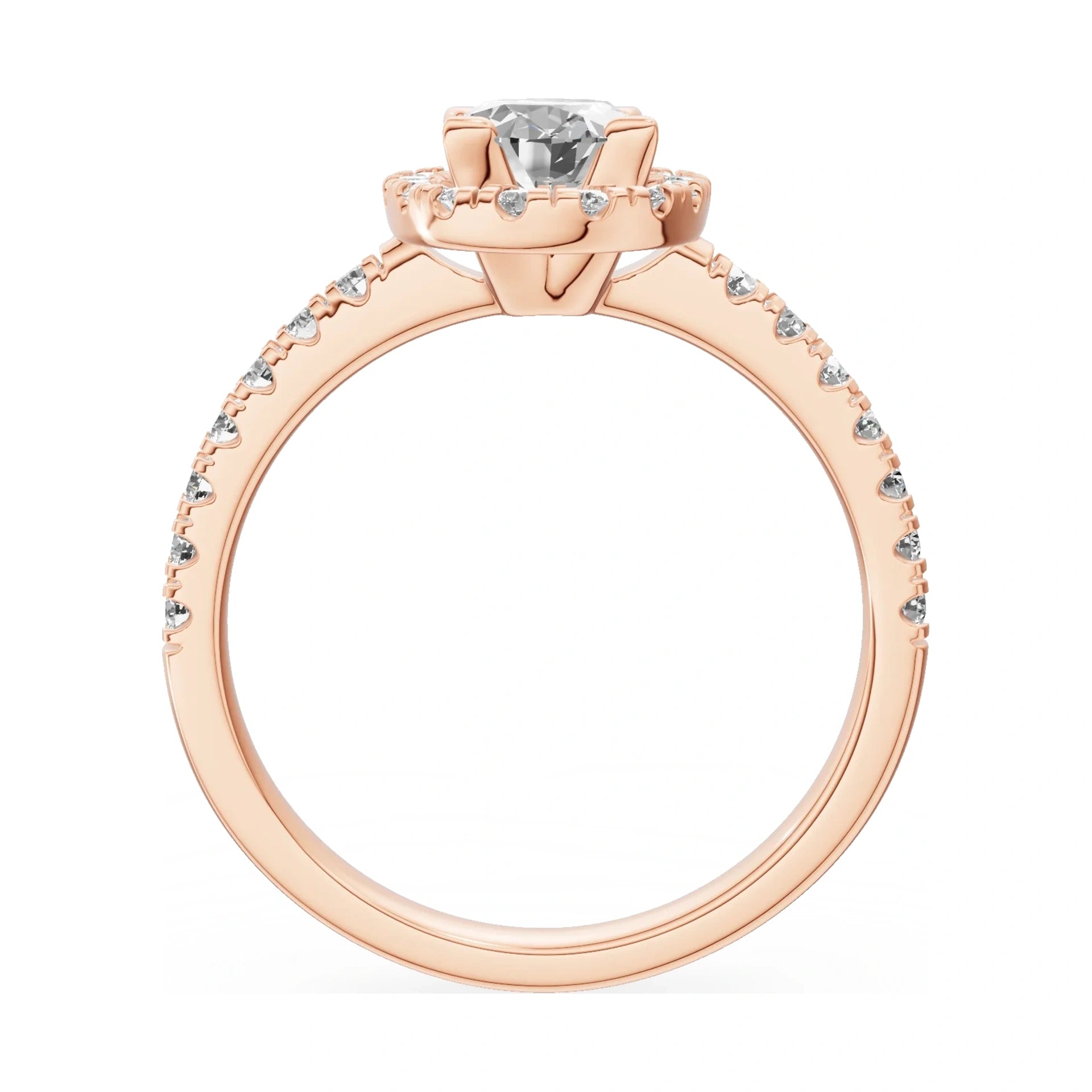 GREMARI Seven Icon oval-cut natural diamond engagement ring in 14K rose gold, 1.00 ct