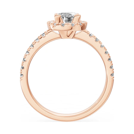 GREMARI Seven Icon oval-cut natural diamond engagement ring in 14K rose gold, 1.00 ct
