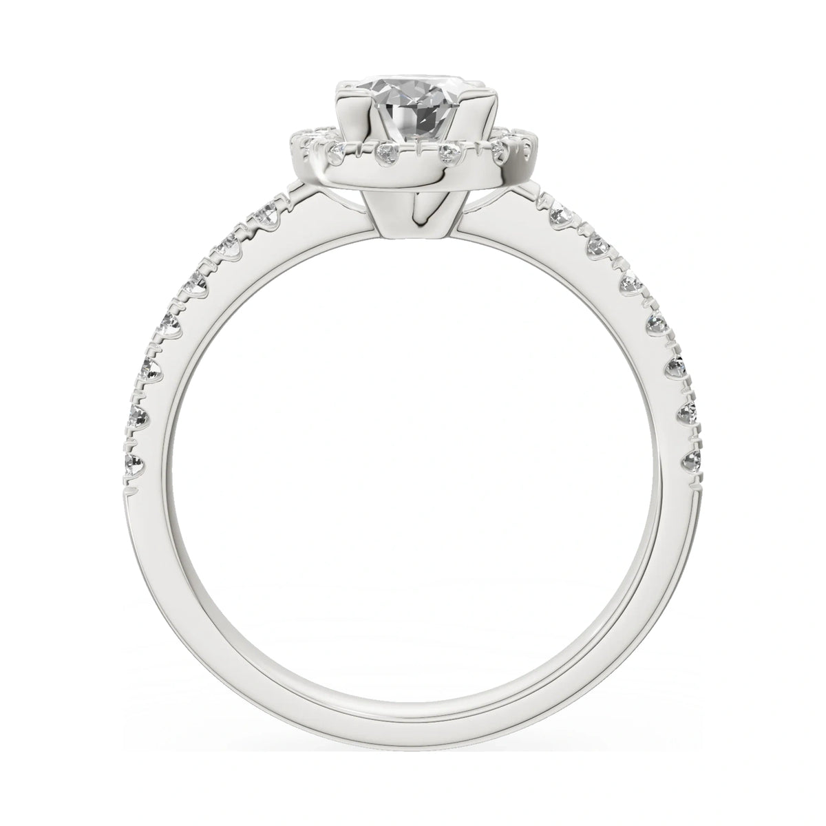 GREMARI Seven Icon oval-cut natural diamond engagement ring in 14K white gold, 1.00 ct