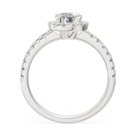 GREMARI Seven Icon oval-cut natural diamond engagement ring in 14K white gold, 1.00 ct