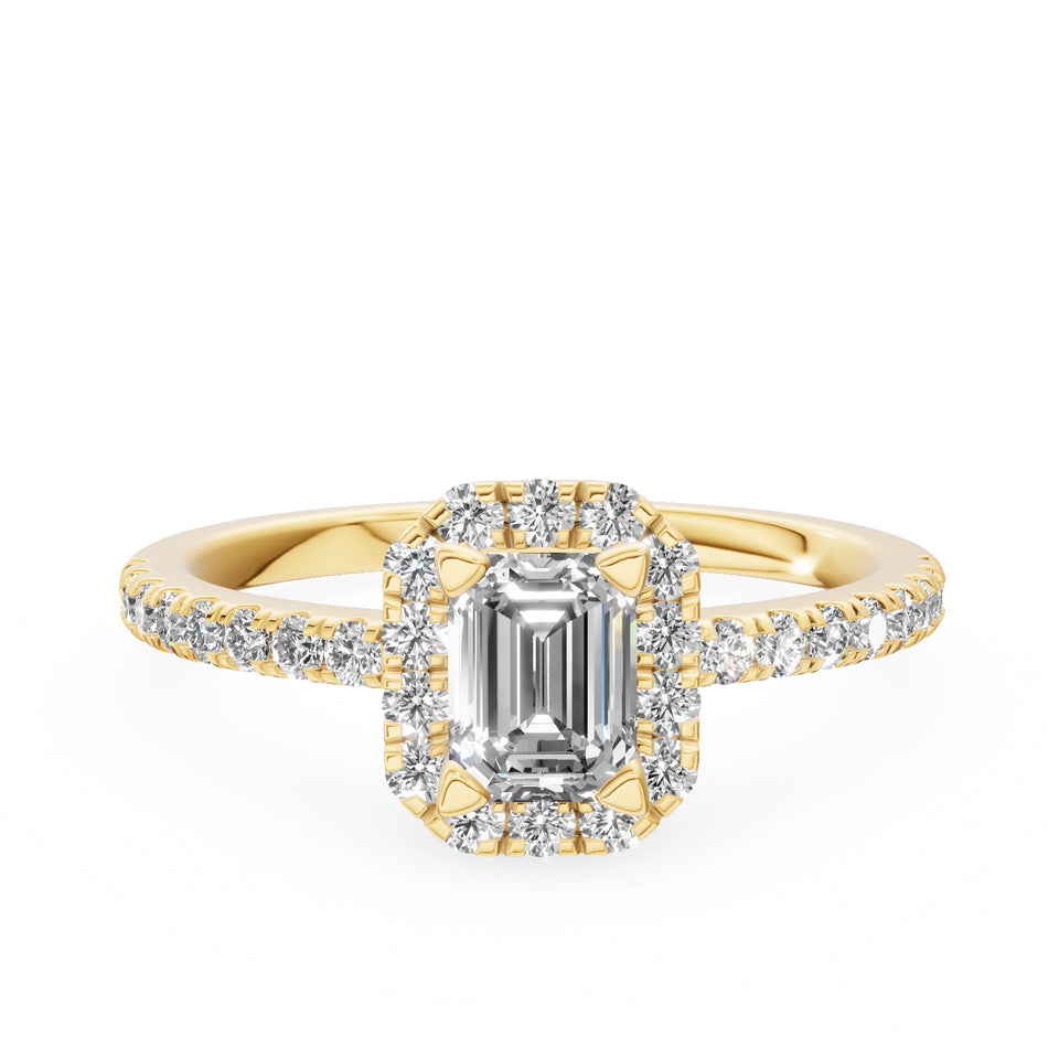 Gremari Seven Icon zásnubný prsteň zo žltého zlata s 0,50 ct prírodným diamantom – Emerald