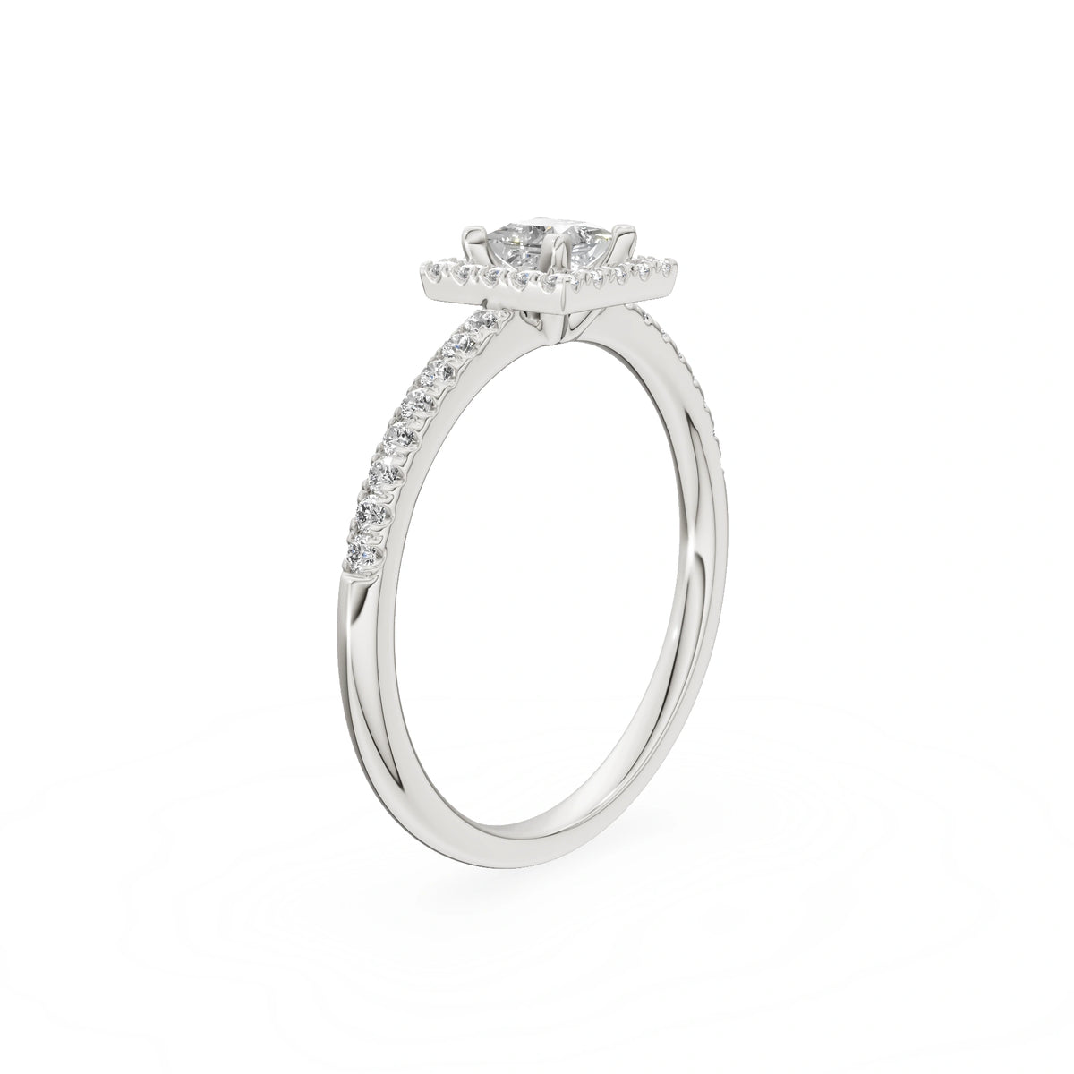 Gremari Seven Icon zásnubný prsteň z bieleho zlata s 0,30 ct lab-grown diamantom – Princess