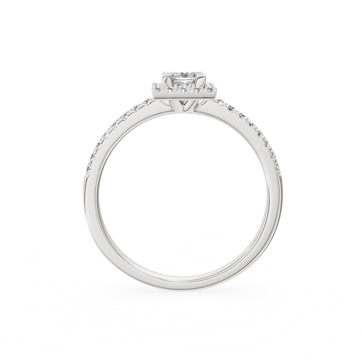 Gremari Seven Icon zásnubný prsteň z bieleho zlata s 0,30 ct lab-grown diamantom – Princess