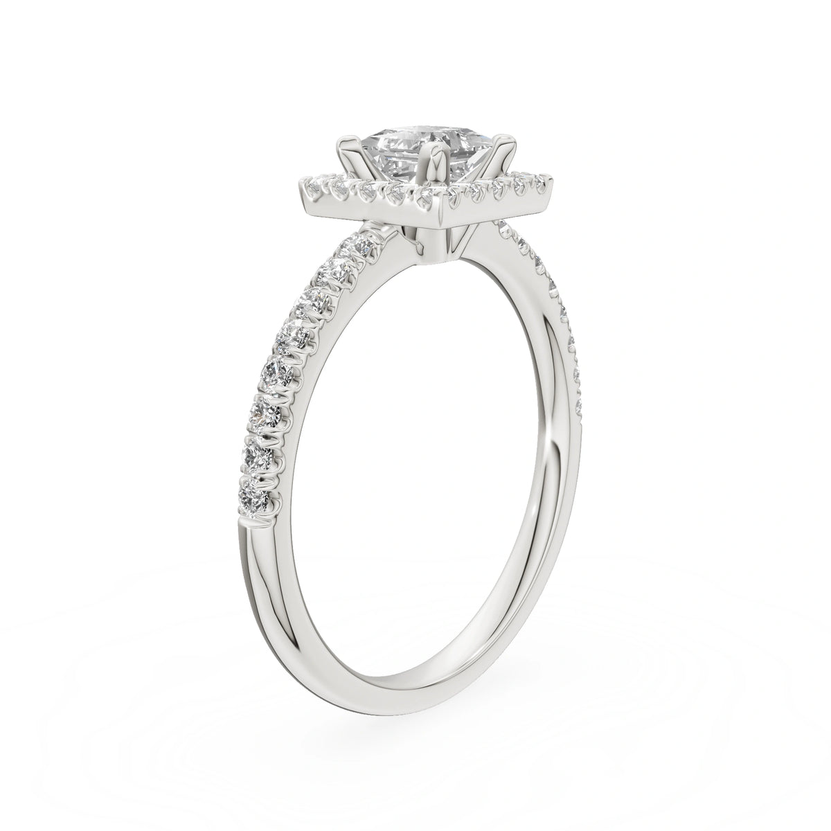 Gremari Seven Icon zásnubný prsteň z bieleho zlata s 0,50 ct lab-grown diamantom – Princess
