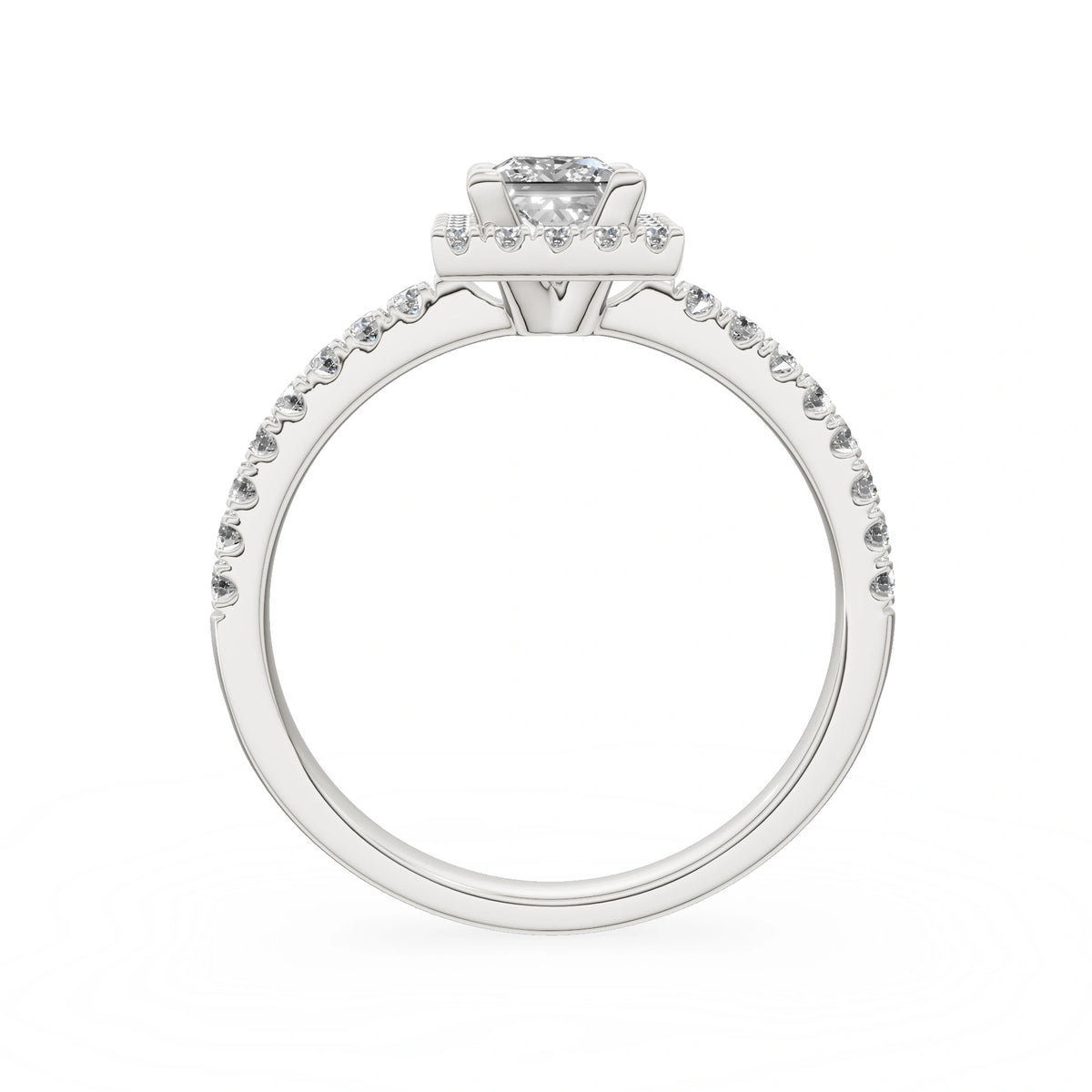 Gremari Seven Icon zásnubný prsteň z bieleho zlata s 0,50 ct lab-grown diamantom – Princess