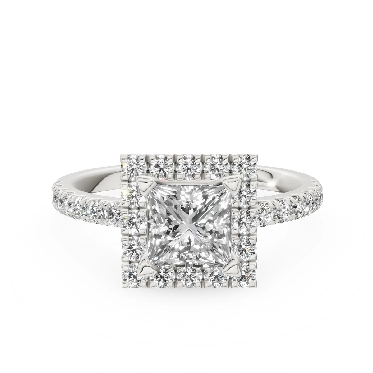 Gremari Seven Icon zásnubný prsteň z bieleho zlata s 1,00 ct lab-grown diamantom – Princess
