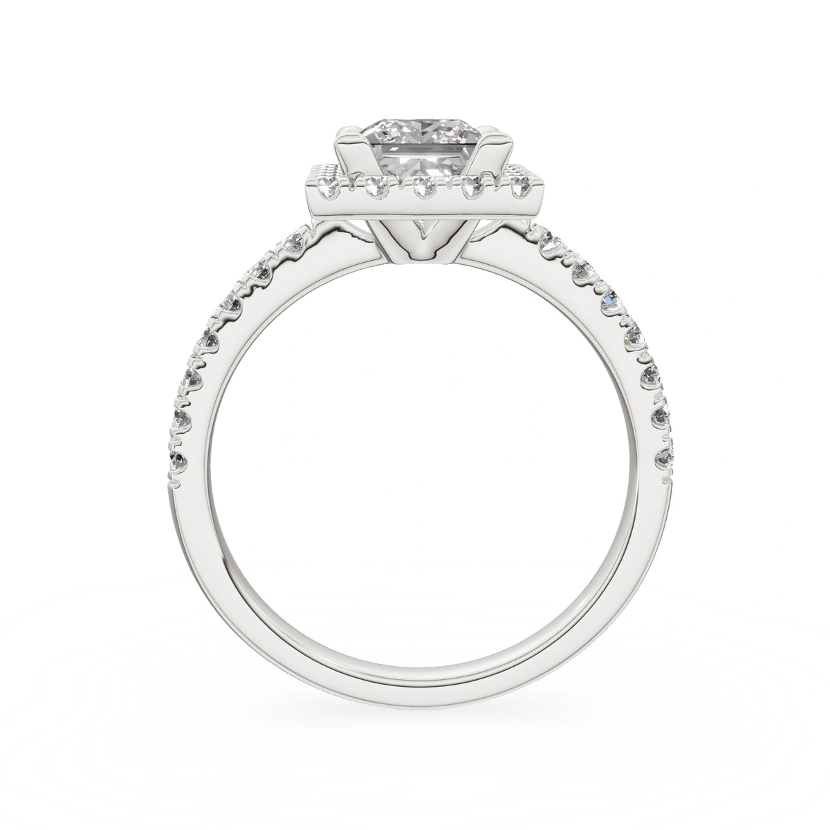 Gremari Seven Icon zásnubný prsteň z bieleho zlata s 1,00 ct lab-grown diamantom – Princess