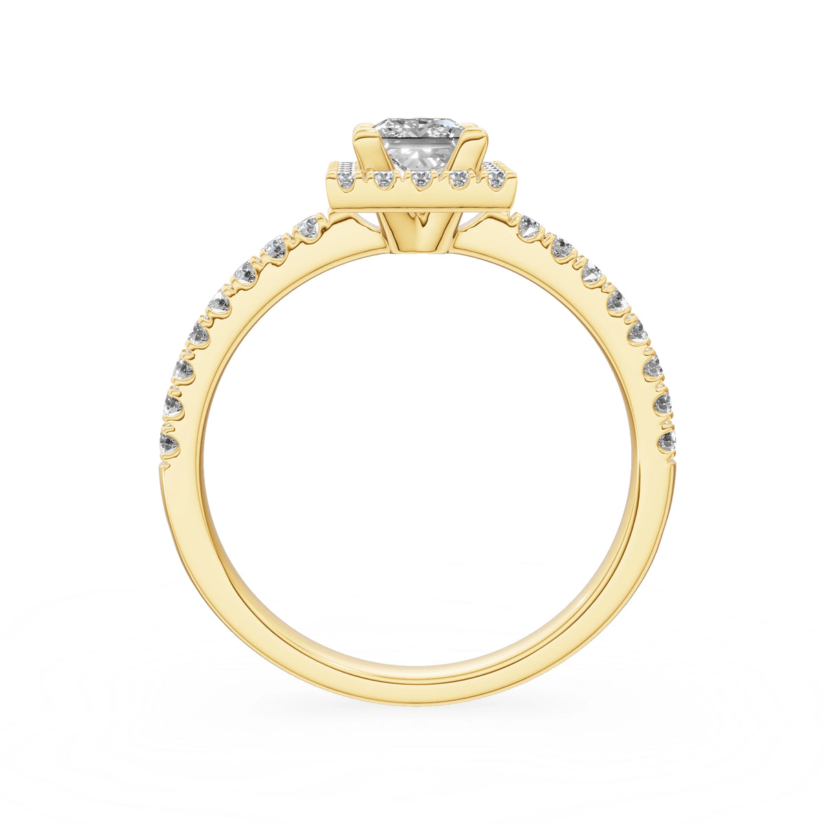 Gremari Seven Icon zásnubný prsteň zo žltého zlata s 0,50 ct lab-grown diamantom – Princess