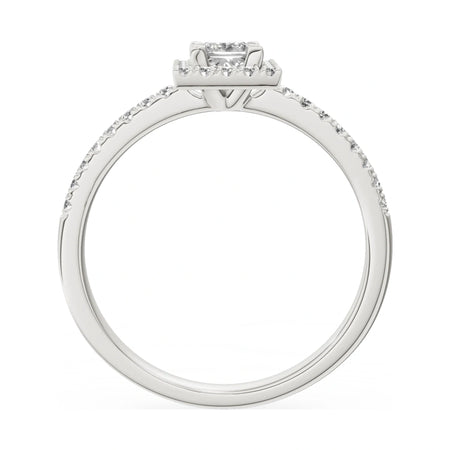 GREMARI Seven Icon princess-cut natural diamond engagement ring in 14K white gold, 0.30 ct