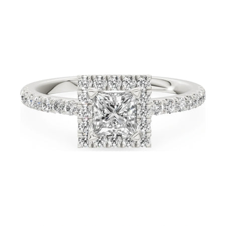 GREMARI Seven Icon 14K white gold engagement ring with 0.50 ct princess-cut natural diamond