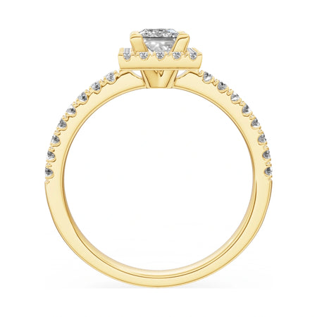 GREMARI Seven Icon princess-cut natural diamond engagement ring in 14K yellow gold, 0.50 ct