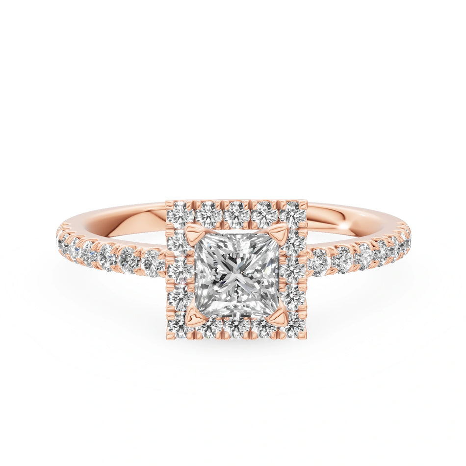 Gremari Seven Icon zásnubný prsteň z ružového zlata s 0,50 ct prírodným diamantom – Princess