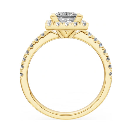 GREMARI Seven Icon princess-cut natural diamond engagement ring in 14K yellow gold, 1.00 ct