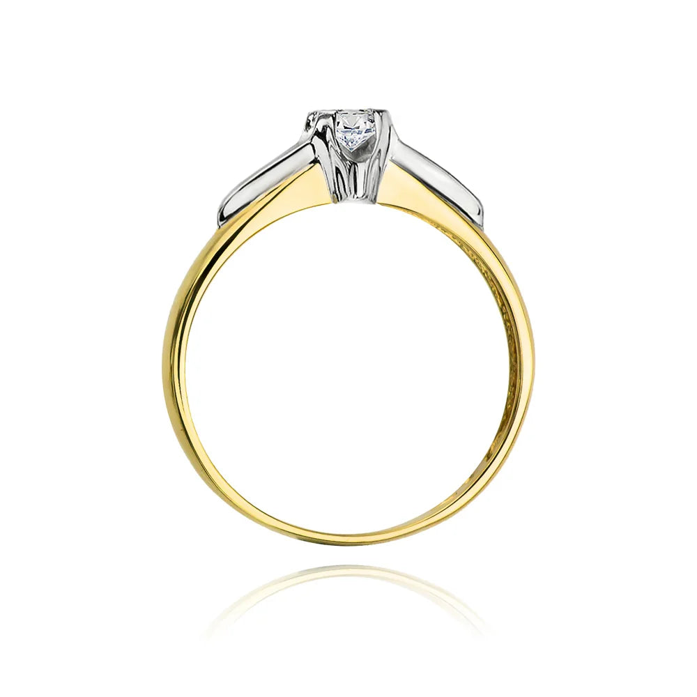 zlatý prsteň s diamantom 0,12 ct w0088-diw-05
