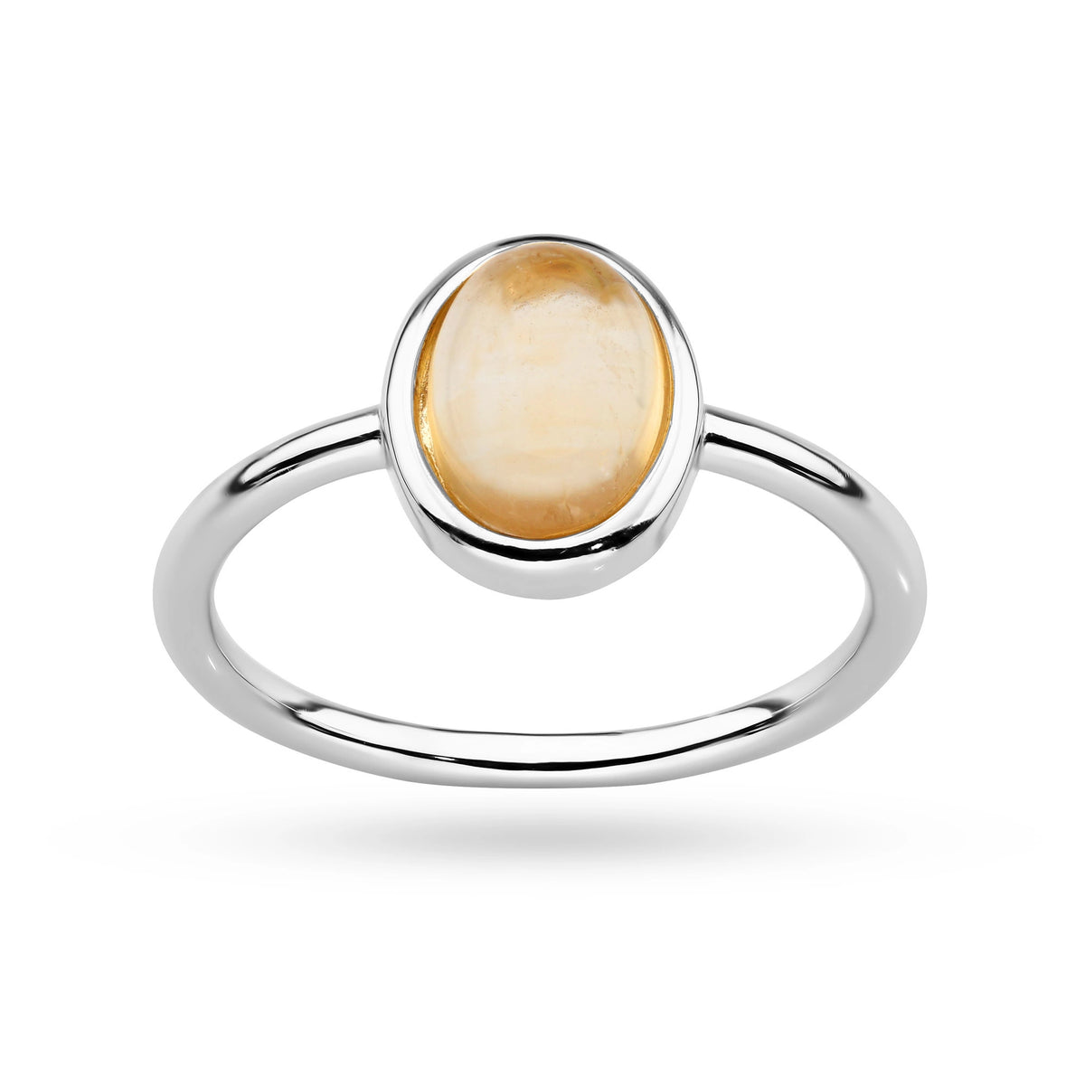 strieborný prsteň s citrínom jp084-925-zs