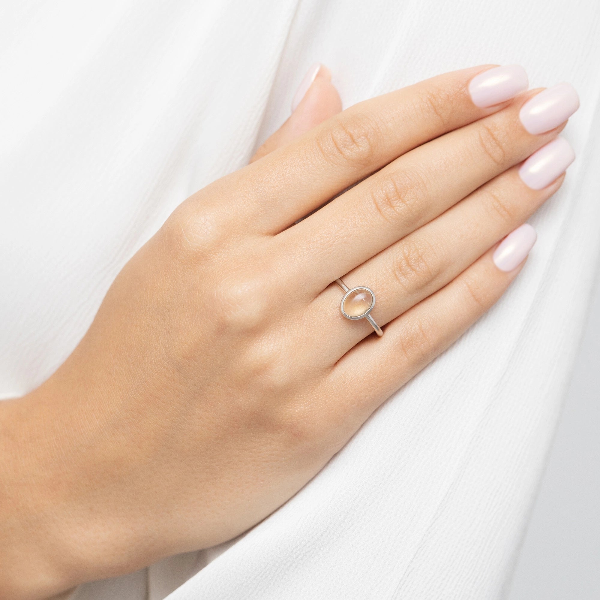 strieborný prsteň s citrínom jp084-925-zs