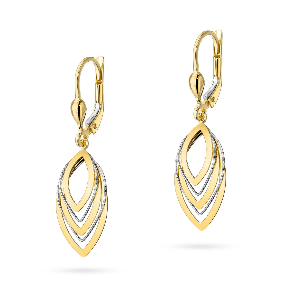two-color-gold-english-clasp-earrings-k-gw-844-14k-585