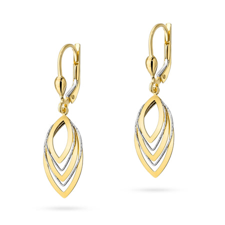 two-color-gold-english-clasp-earrings-k-gw-844-14k-585