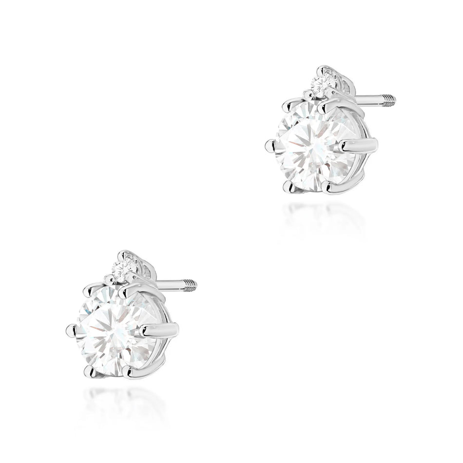 Zlaté náušnice s 0,50 ct a 0,029 ct Lab-grown diamantmi