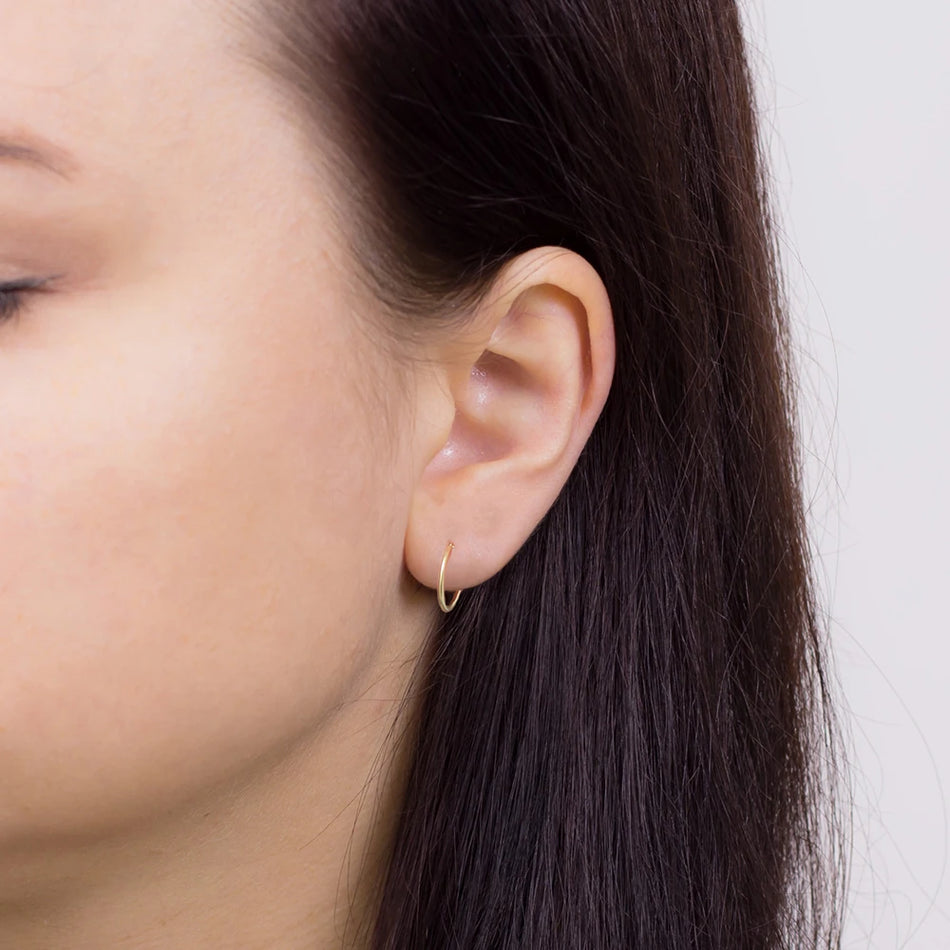 Zlaté kreolské náušnice 11-15 mm