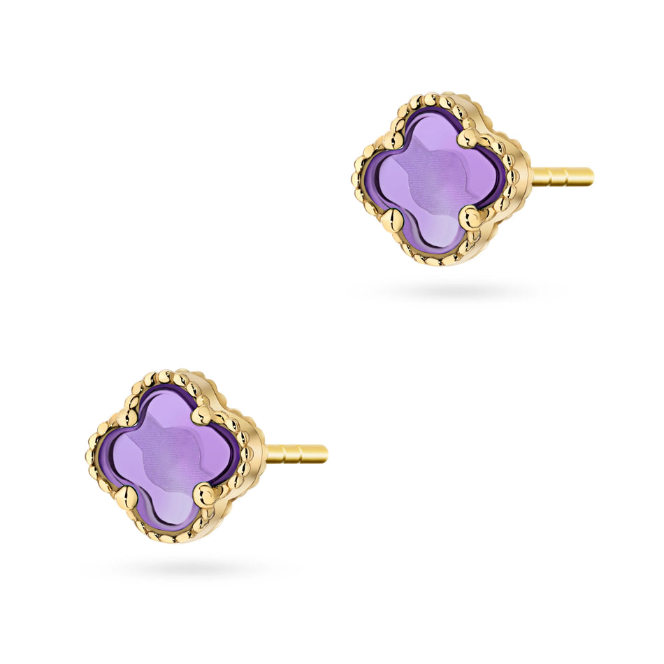 gold-stud-earrings-with-mother-of-pearl-lucky-k105-14k-585-f