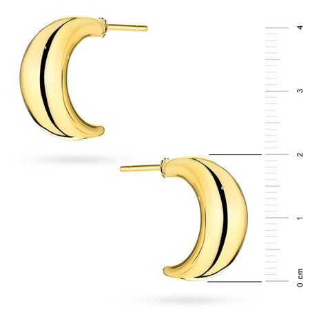 náušnice so zlatými cvokmi geometrické k1767 14k 585