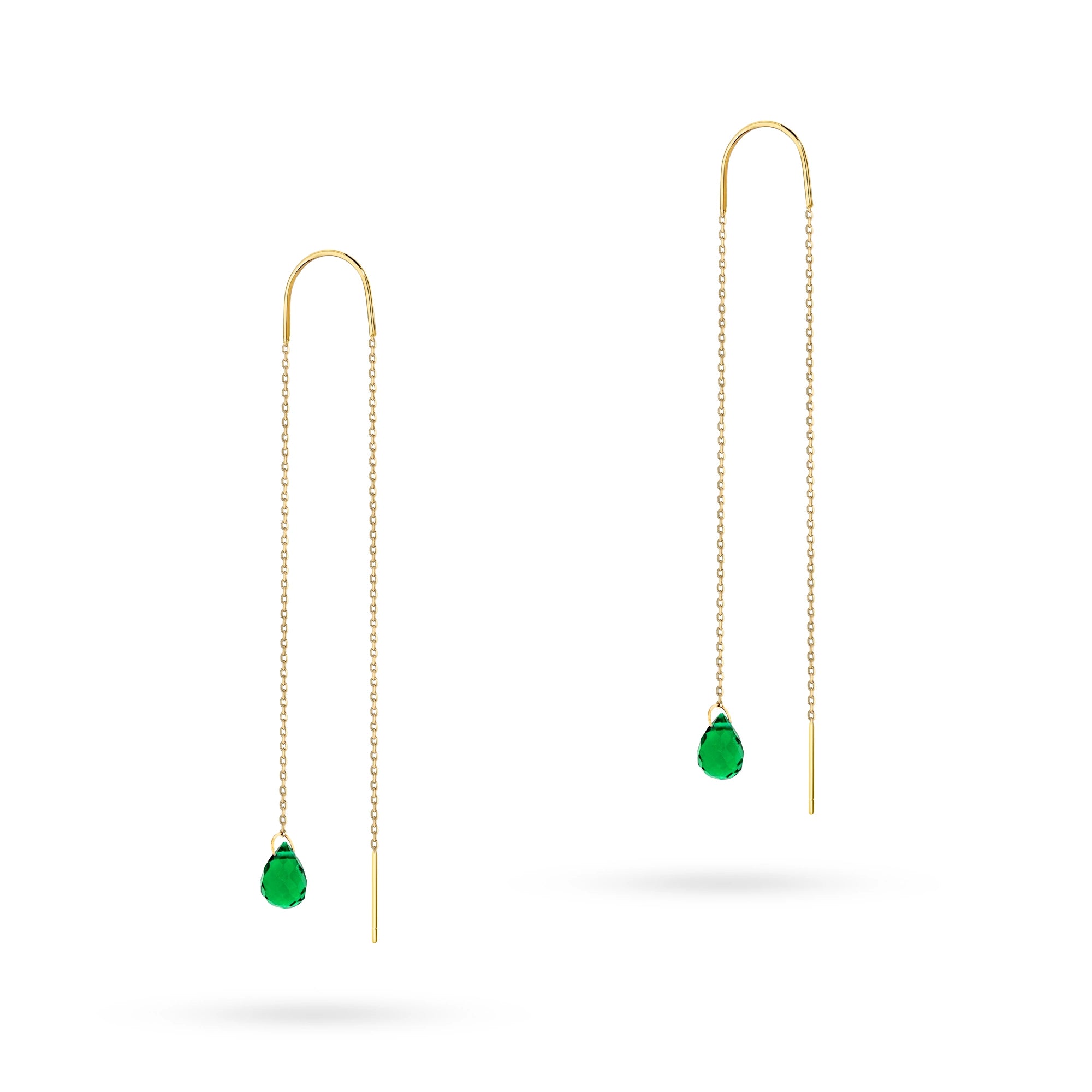 náušnice na pretiahnutie z 14-karátového zlata s hydro-krištáľom k1816-14k-585-z