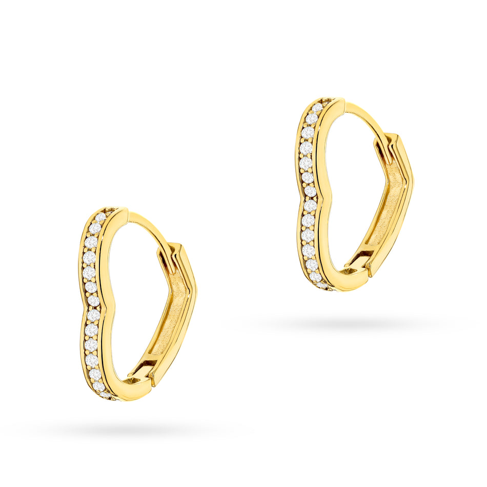 Pozlátené strieborné náušnice so zirkónmi