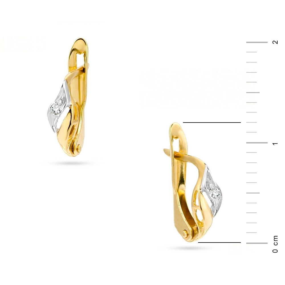 two-color-gold-english-clasp-earrings-with-zirconia-k592-14k-585