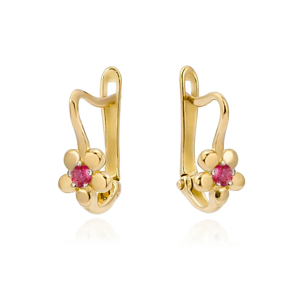 children-s-gold-english-clasp-earrings-with-zirconia-k611-14k-585