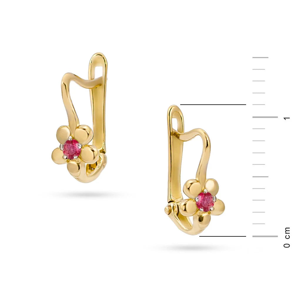 children-s-gold-english-clasp-earrings-with-zirconia-k611-14k-585