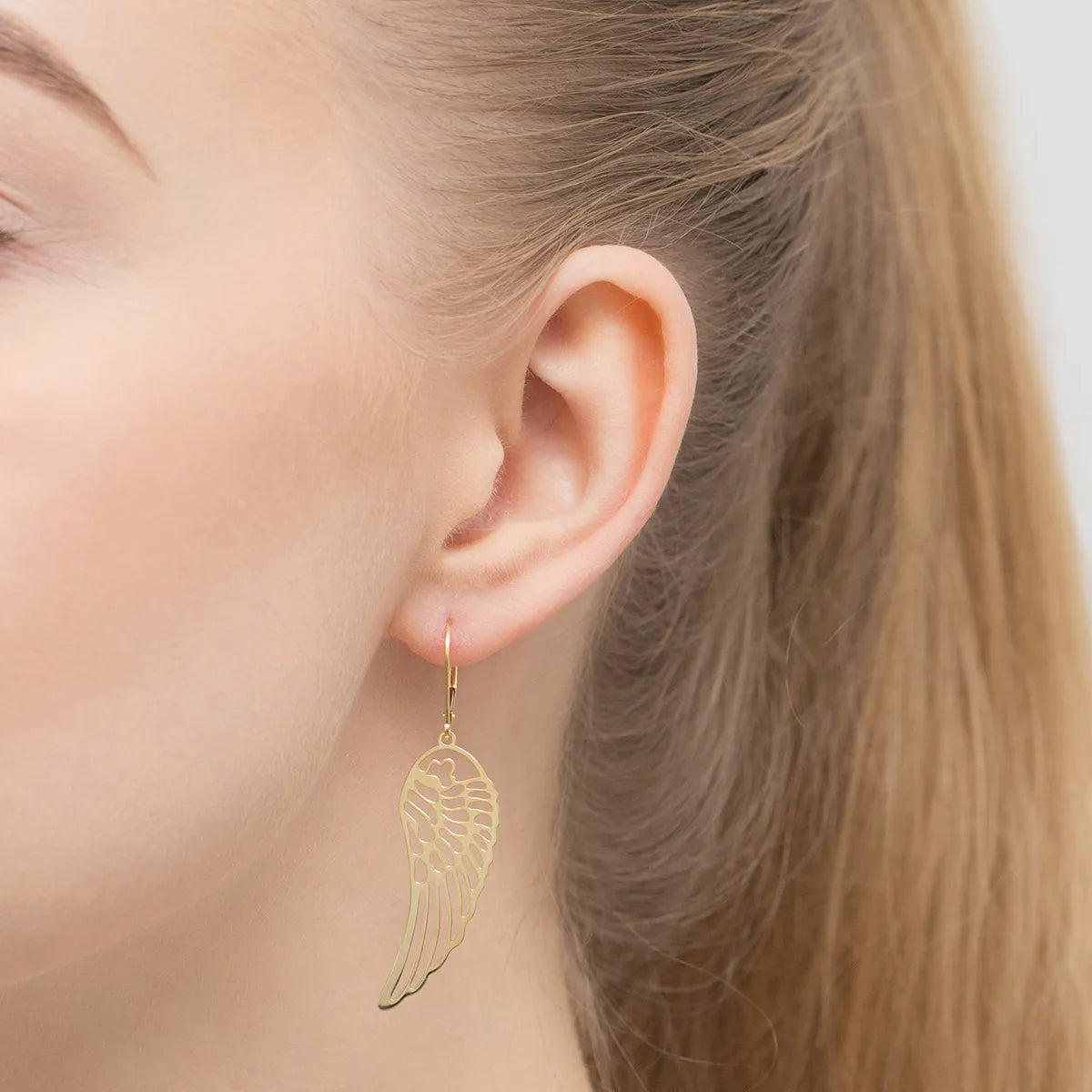 náušnice so zlatým anglickým zapínaním boho k781 14k 585
