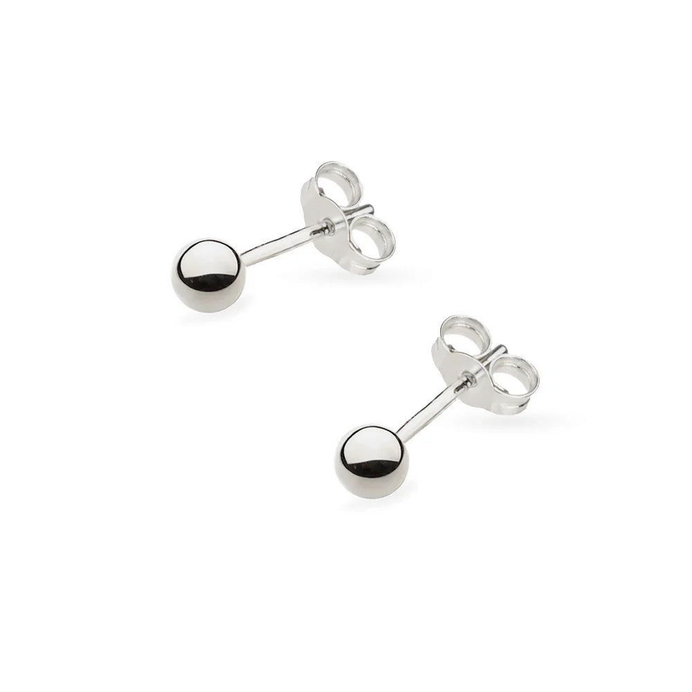 náušnice so zlatými puzetami 3,8 mm k804 14k 585